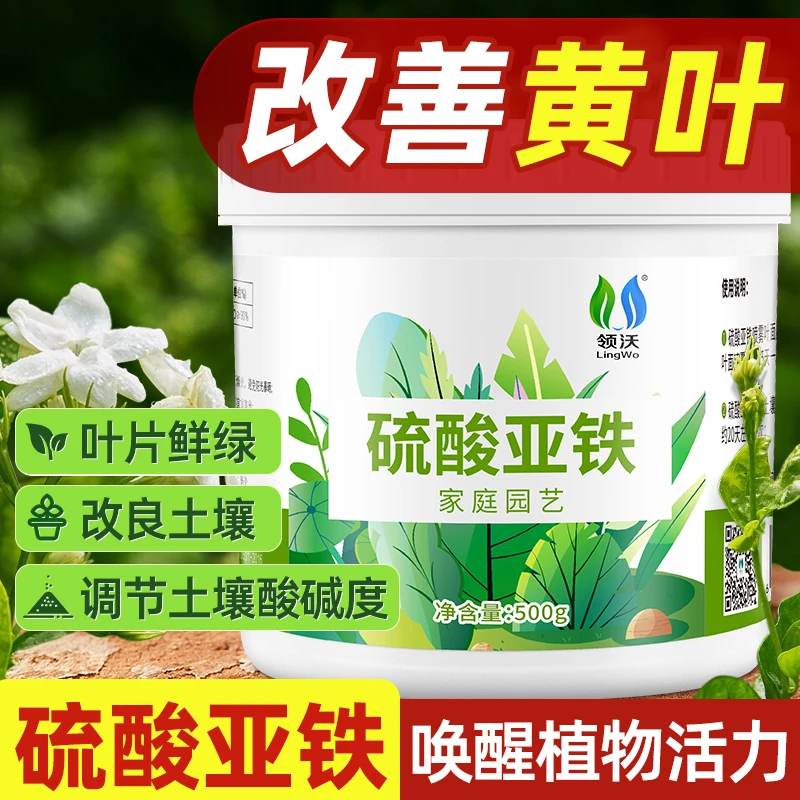 【补酸促开花】领沃硫酸亚铁花肥料防治黄叶调节酸碱度喜酸植物专用