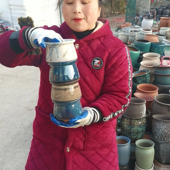 红陶口11高9瑕疵颜色随机四个