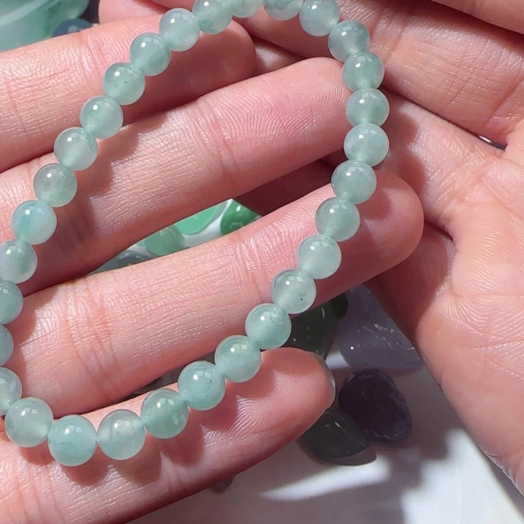 定制翡翠未镶嵌天然翡翠手串卡6