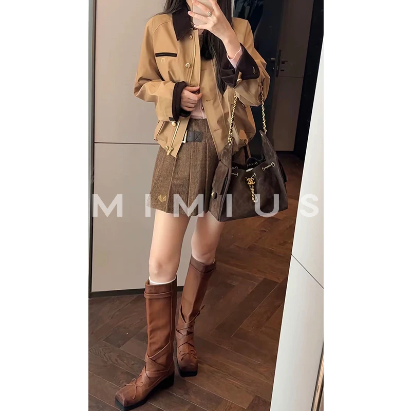 【mimius】U 露思同款复古百搭翻领夹克外套 G09290