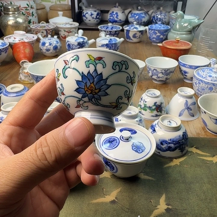 石*堂青花杯子茶具套装