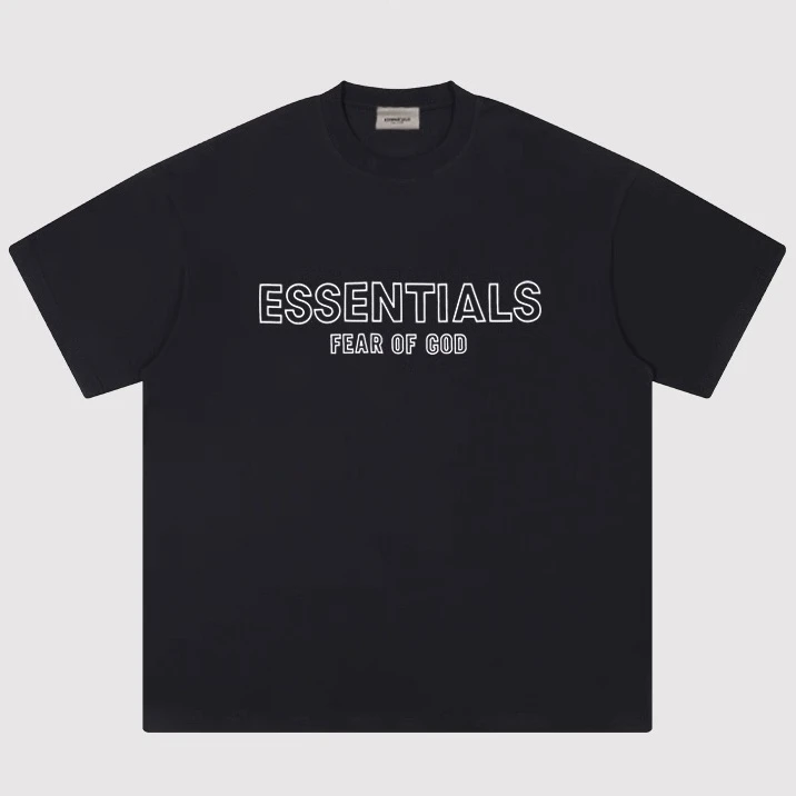 ESS镂空硅胶字体印花T恤280克重磅全面高街风