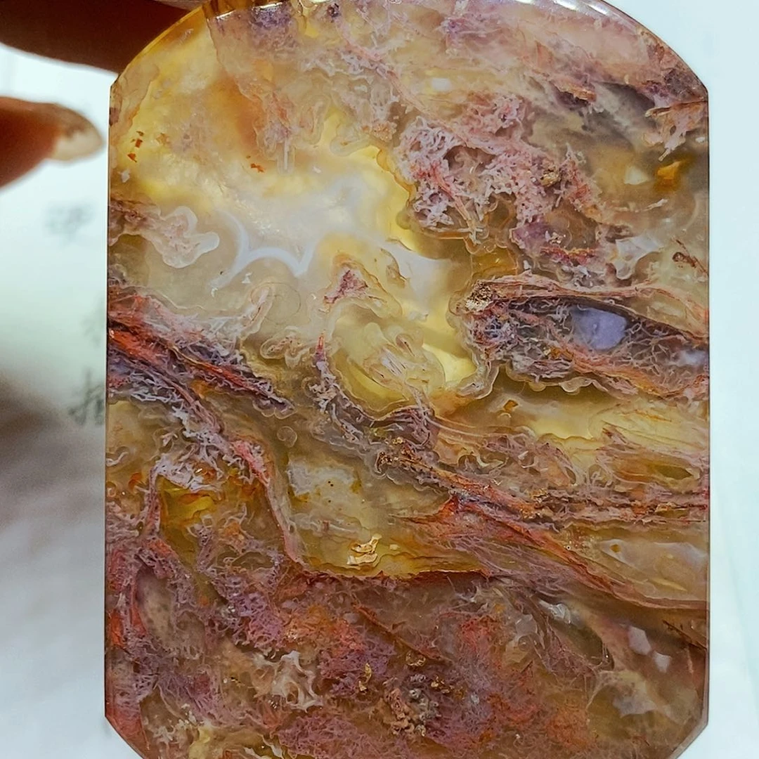 未镶嵌颈饰玛瑙/玉髓蛋**饼