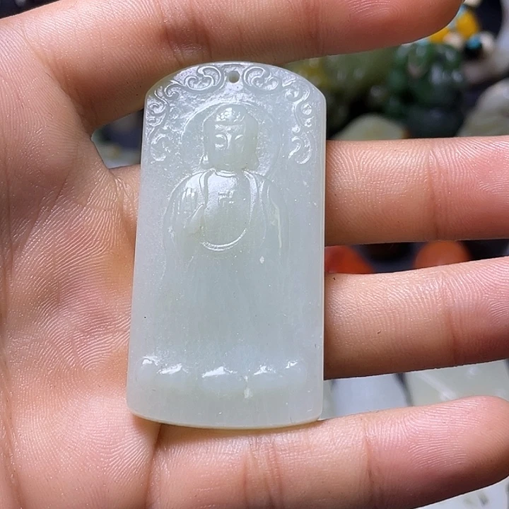 弥***旭和田玉（糖玉）未镶嵌颈饰