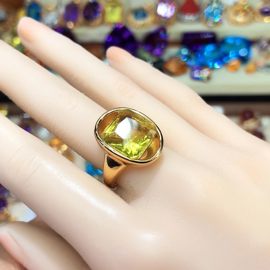 银S925镶嵌水晶戒指