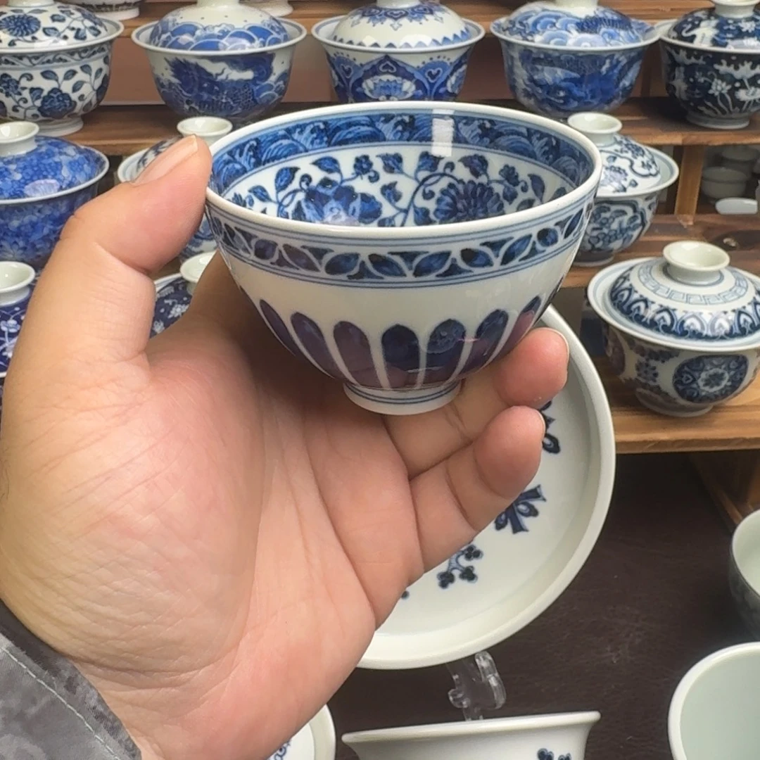 陶瓷杯子纯手工手绘柴窑