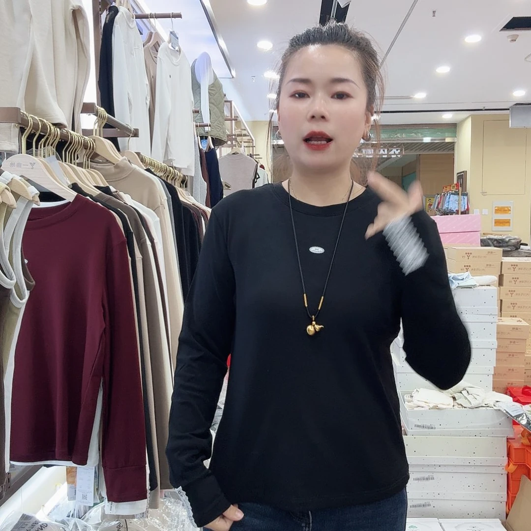 棉2624黑色打底衣