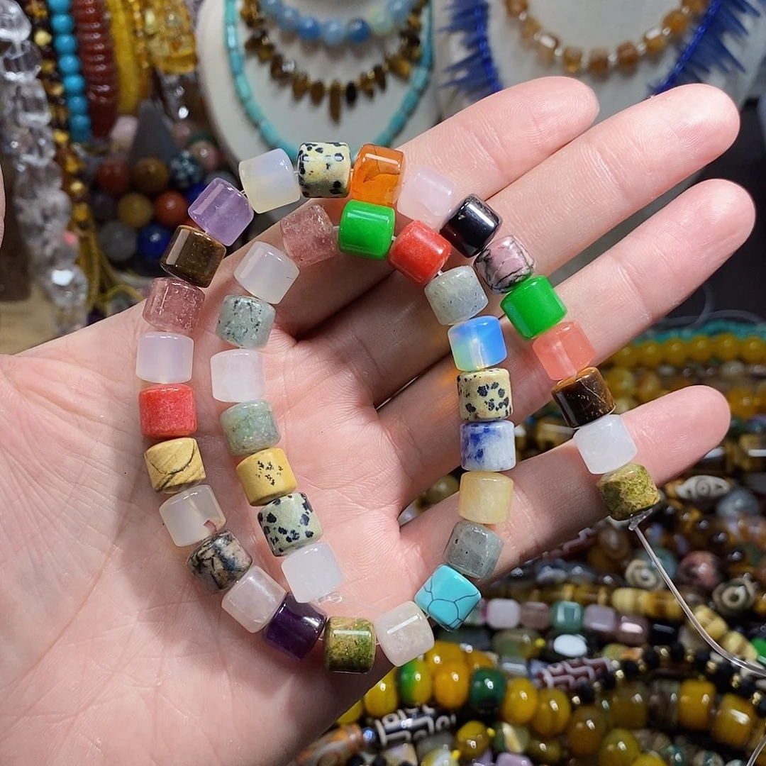 石英质玉未镶嵌，多宝桶珠10mm，