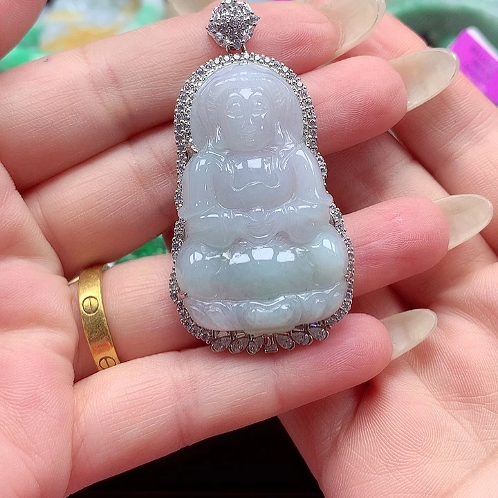 翡翠银S925镶嵌颈饰翡翠