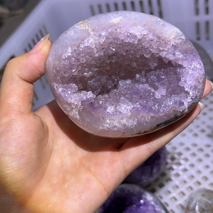 未镶嵌发饰水晶紫晶开口笑