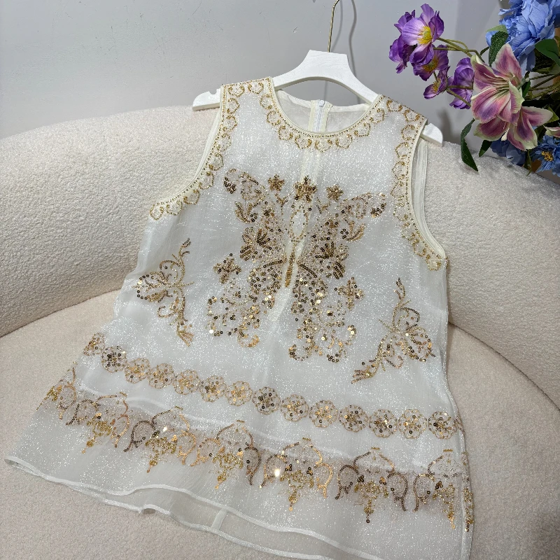 蝶化庄生-重工刺绣上衣25229HMFLQ01子母依