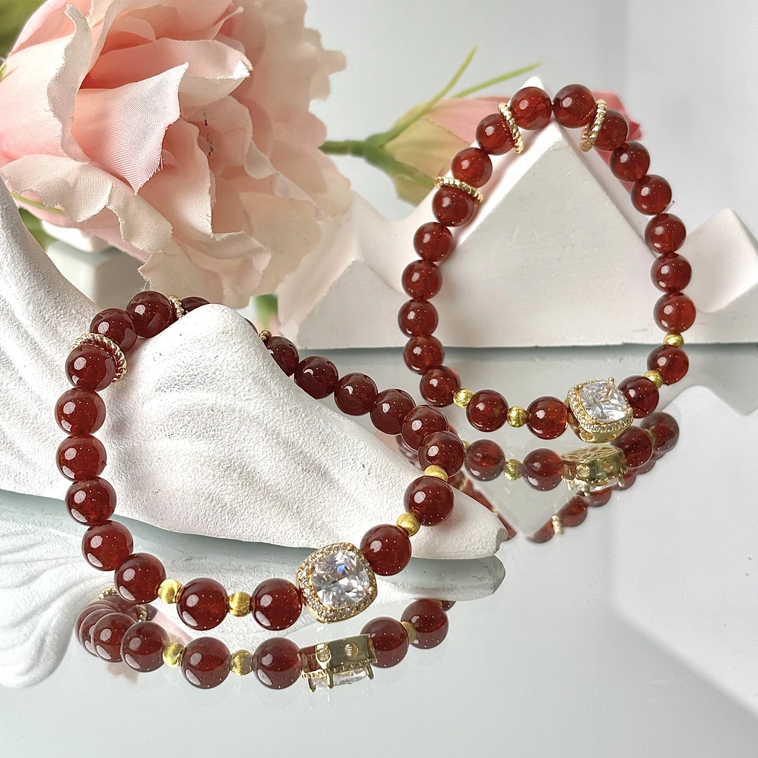 【补给站】石榴石7-8mm手串面小仙多样性发其一