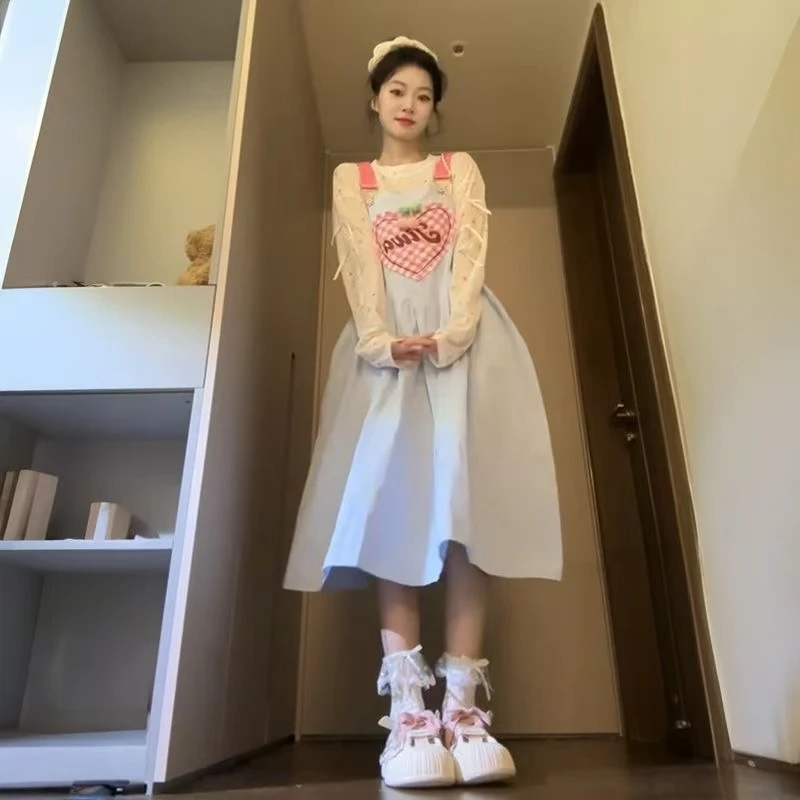 印花时尚套装少女风显瘦减龄甜美休闲风衬衫提花INS风连衣裙森系