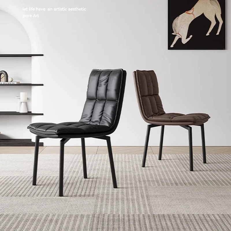 意式极简高级感餐椅可旋转家用餐厅餐桌椅子靠背设计师新款梳妆椅