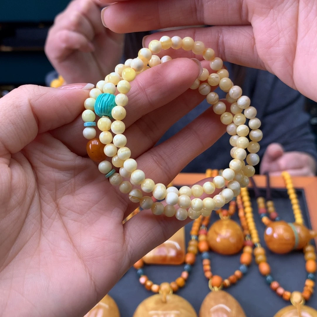 蜜蜡未镶嵌手串天然