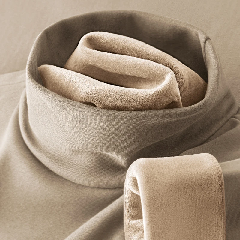 加绒加厚高领打底衫男冬季2025新款高端保暖秋衣长袖t恤上衣服装