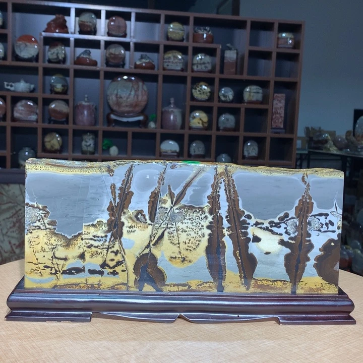 广西国画石摆件，收藏观赏