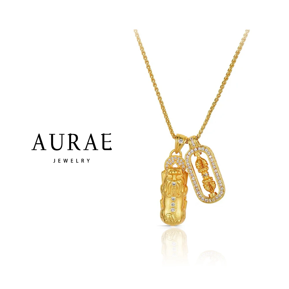 铜合金项链 新中式国风貔貅项链女轻奢高级感百搭金刚杵锁骨