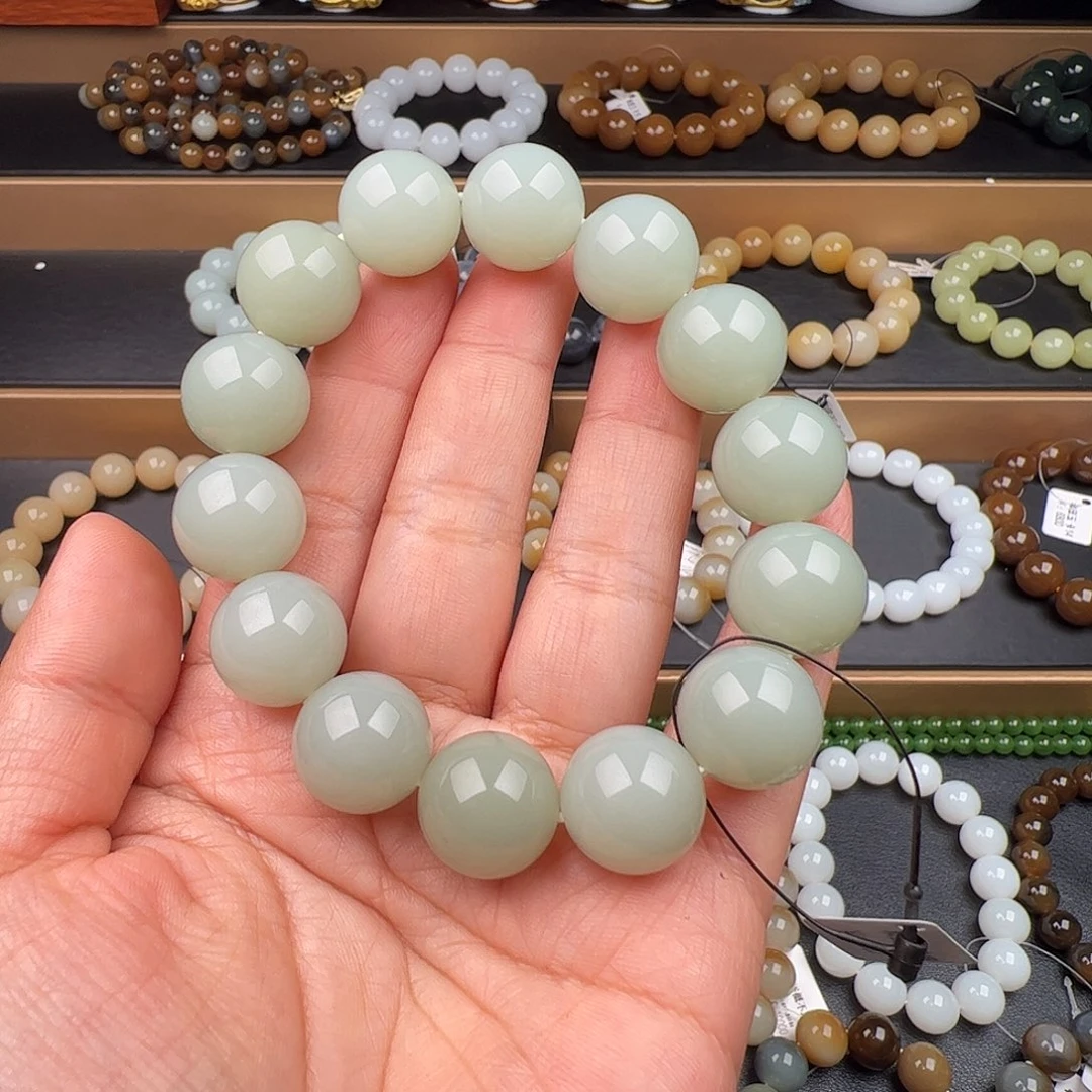 和田玉未镶嵌手链新疆且末蓝卡16