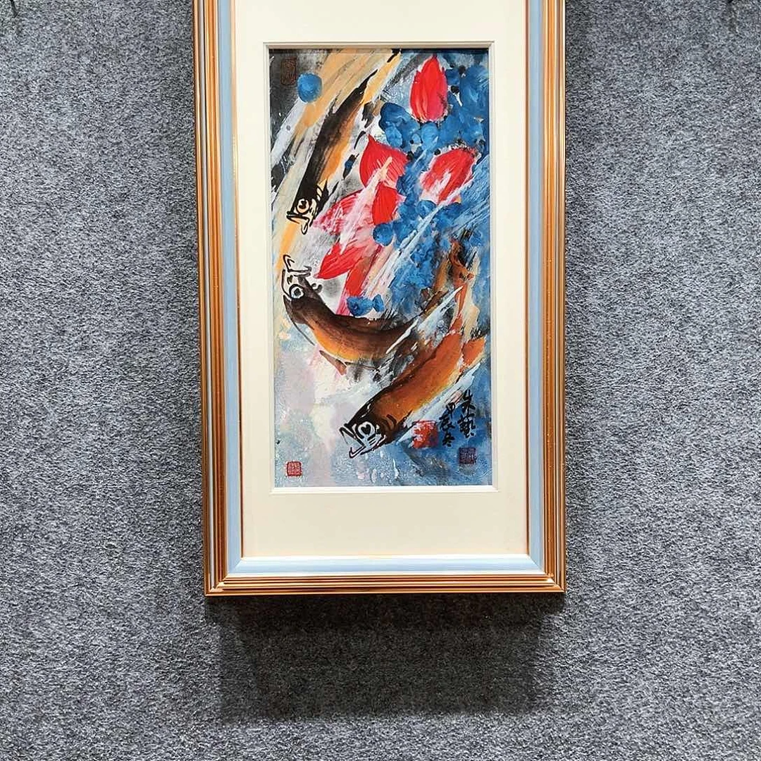 国画知鱼之乐纯手绘画