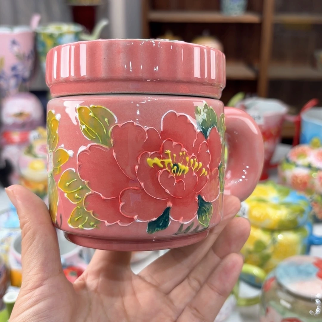 景德镇手绘高温釉下彩陶瓷茶具