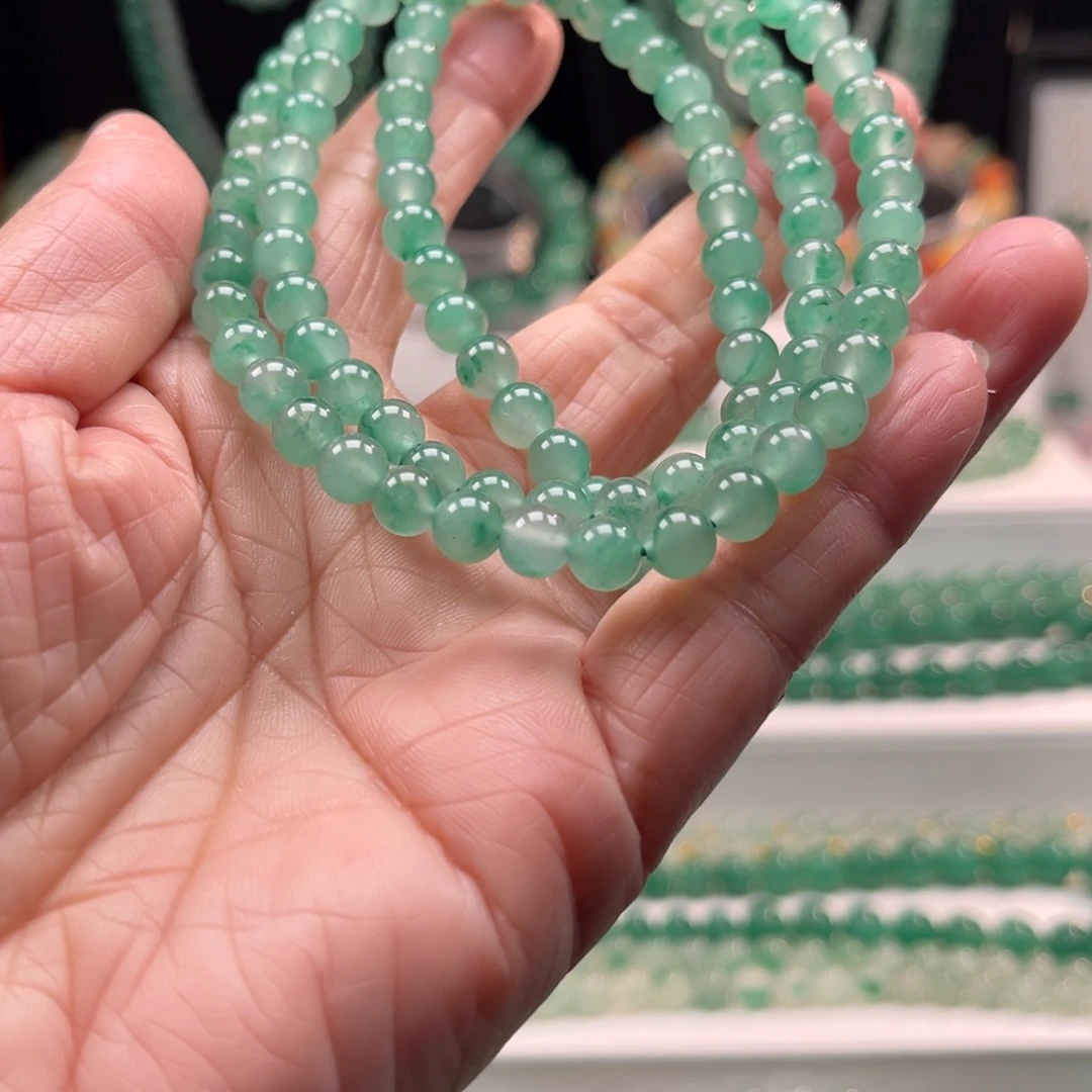 猫***鹰石英质玉合金项链108颗卡6