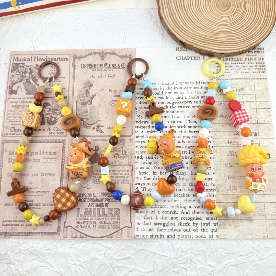 星星人手机链泡泡改娃钥匙扣包挂串珠原创diy手机壳挂件挂饰