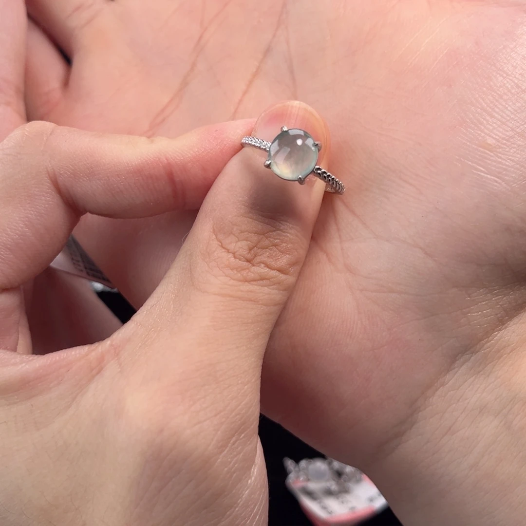 翡翠戒指银S925镶嵌nzwyx