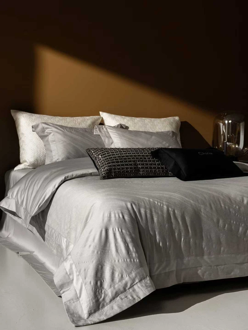 扎克--【铭屿】 全棉厚织立体肌理纹提花四件套纯棉四季床上用品