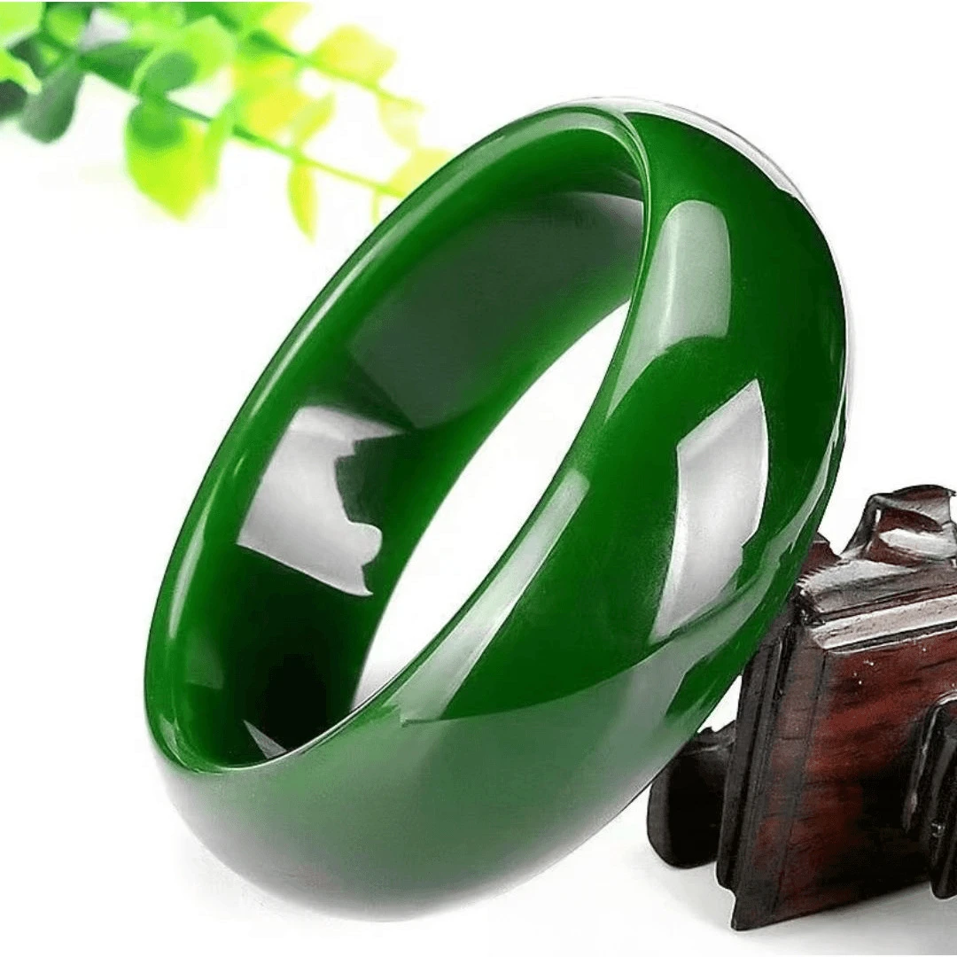 菠菜绿手镯仿13/18mm批发地摊货源大号显贵送妈妈老婆加粗款