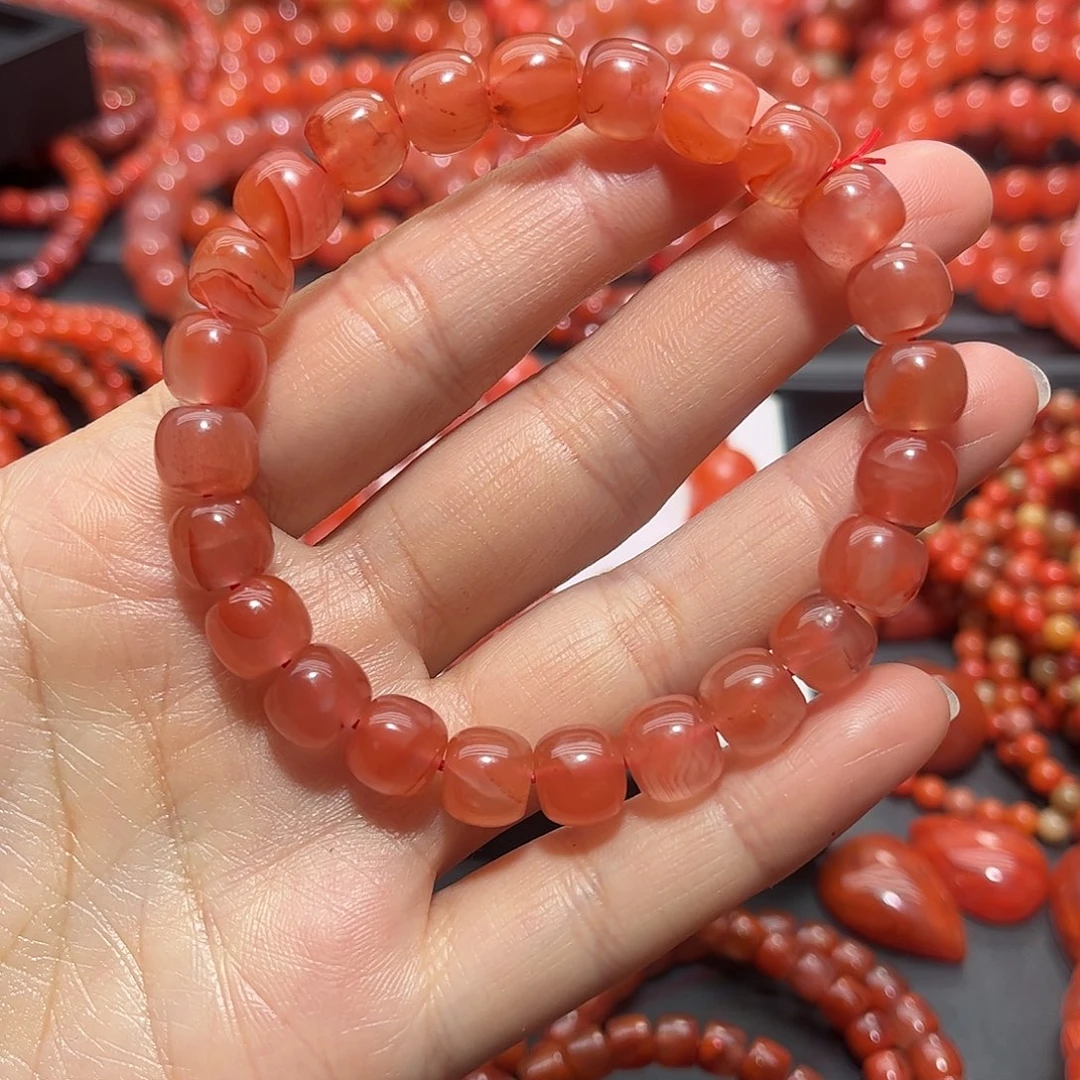 南红玛瑙手链未镶嵌