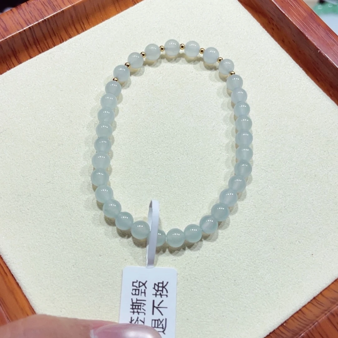 翡翠未镶嵌手链天然缅甸翡翠A货卡5.3