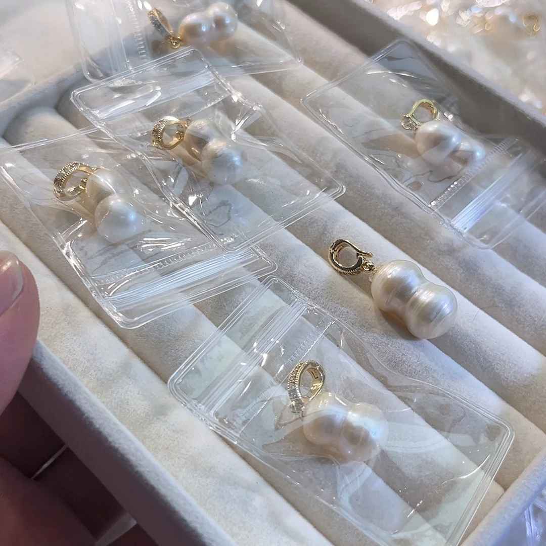 玛瑙/玉髓合金珠宝半成品淡水珍珠葫芦一个
