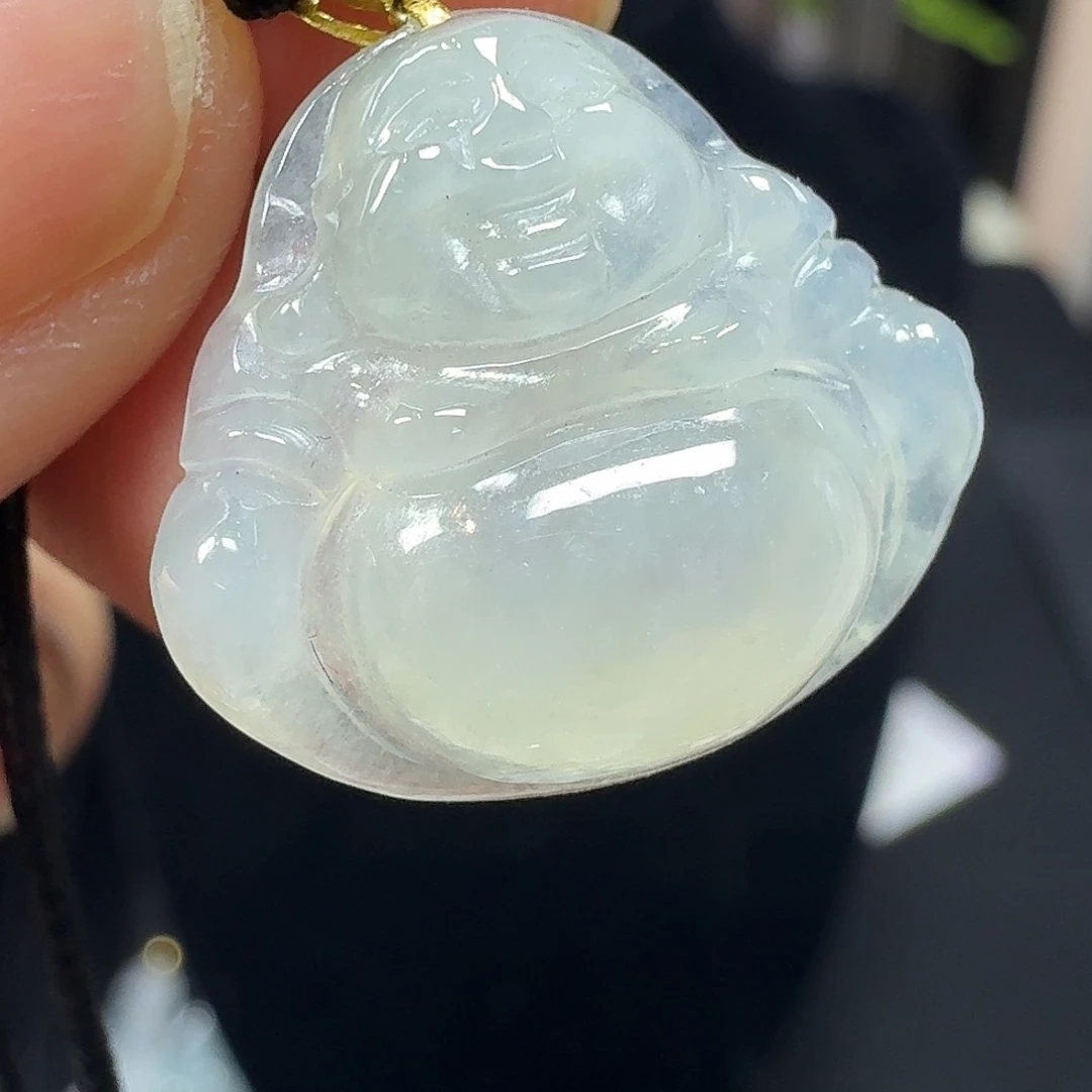 翡翠未镶嵌颈饰小佛公