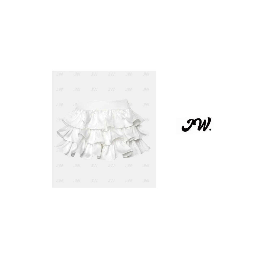 【JW.】ANN（毒家版本）腻腻同款~芭蕾风纯色高腰短款蛋糕裙半身裙