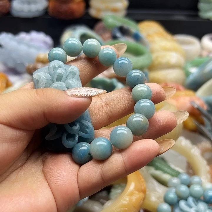 石英岩玉手镯未镶嵌玉*花