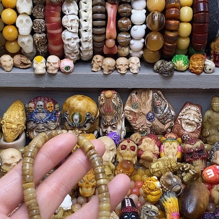 吊坠龙脊菩提牛嘎手持