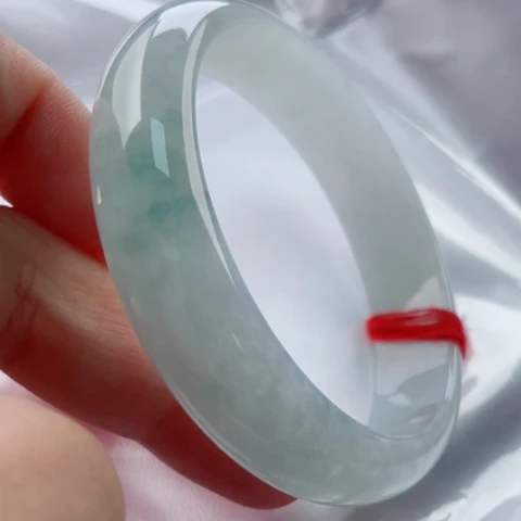 翡翠未镶嵌手镯61.5无大纹裂48小时鉴赏微棉筋