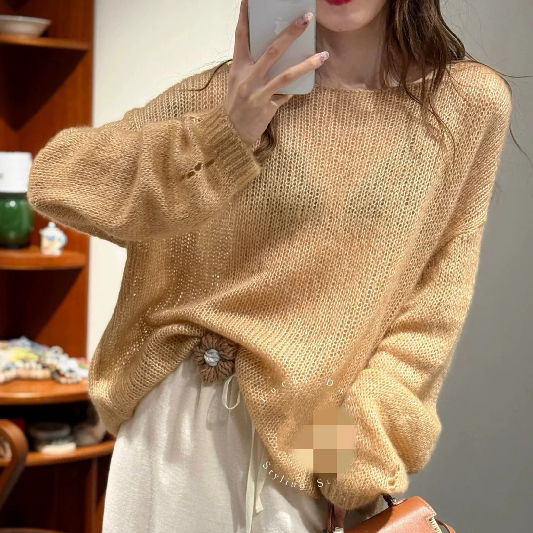 亮片轻奢慵懒风羊绒毛衫