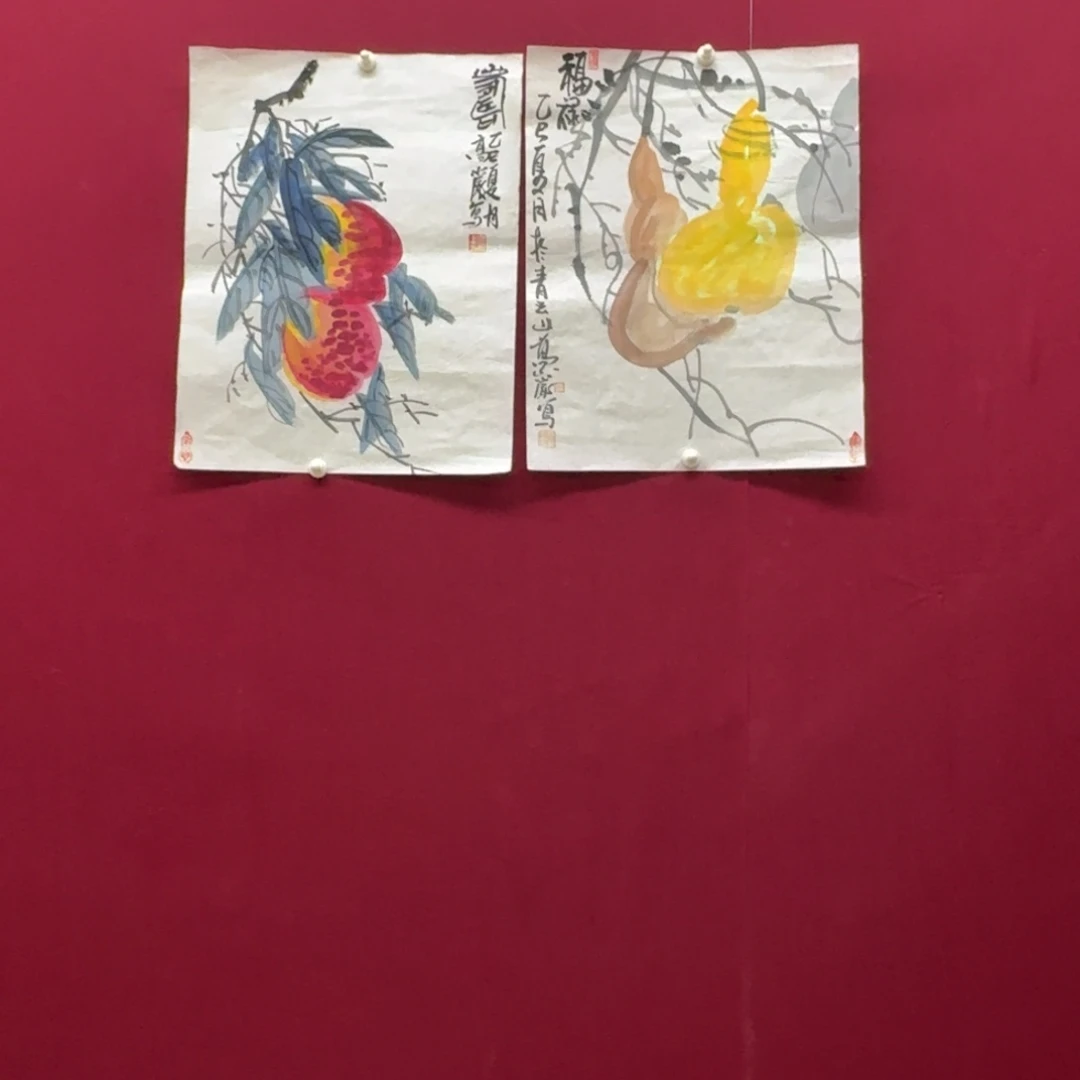 国画44*36两张作品