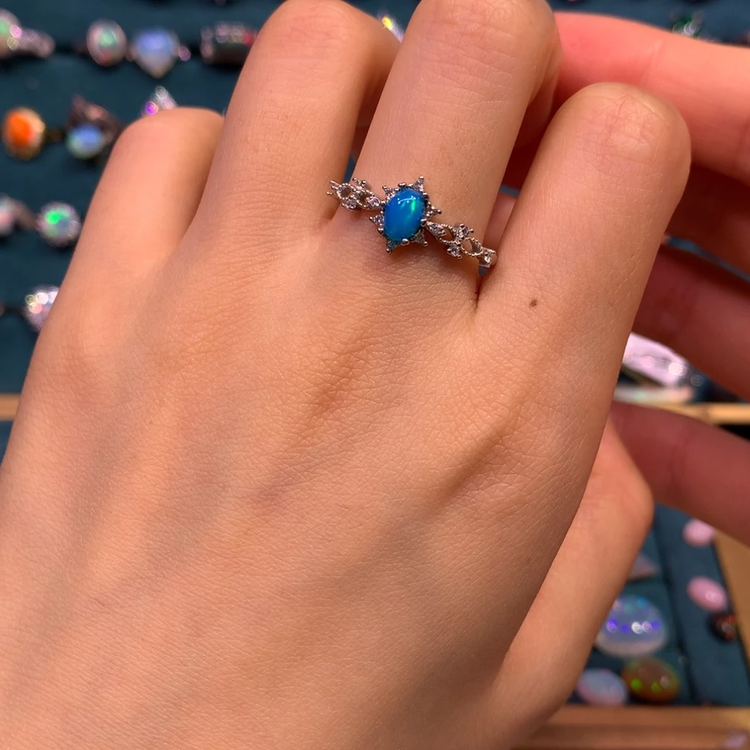 欧泊银S925镶嵌戒指款式