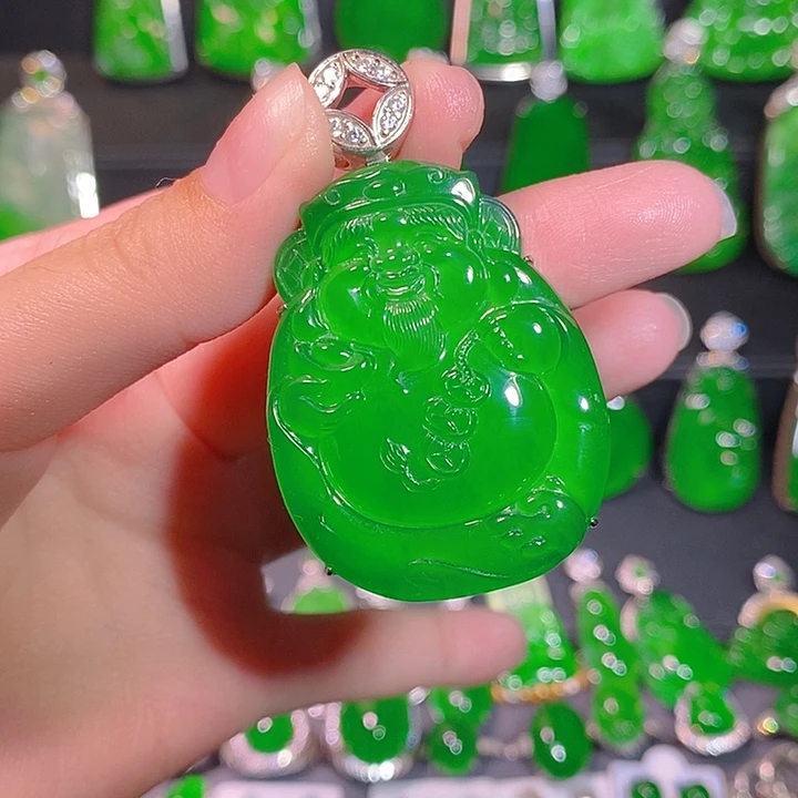 翡翠银S925镶嵌颈饰