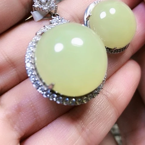 和田玉银S925镶嵌戒指