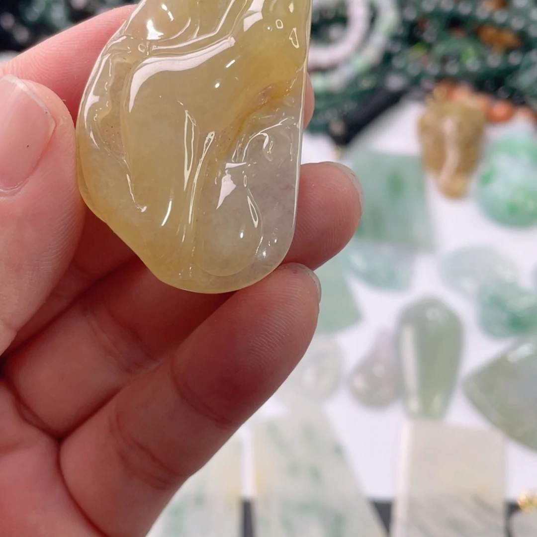 定制翡翠未镶嵌茉**轻huang fei