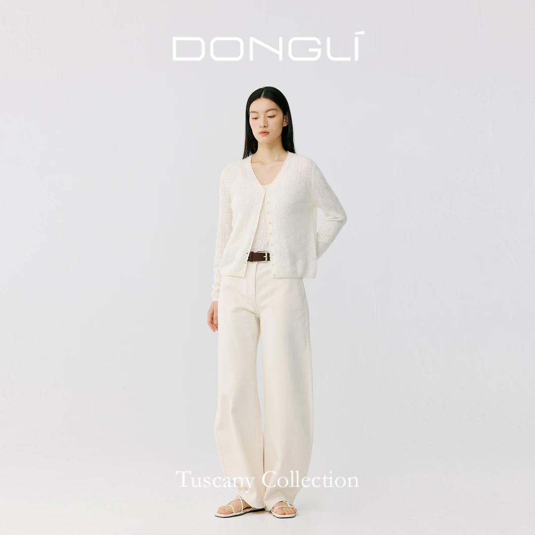 （达人）东黎 牛仔裤 托斯卡纳-月亮裤 女士春秋气质百搭牛仔裤4B07