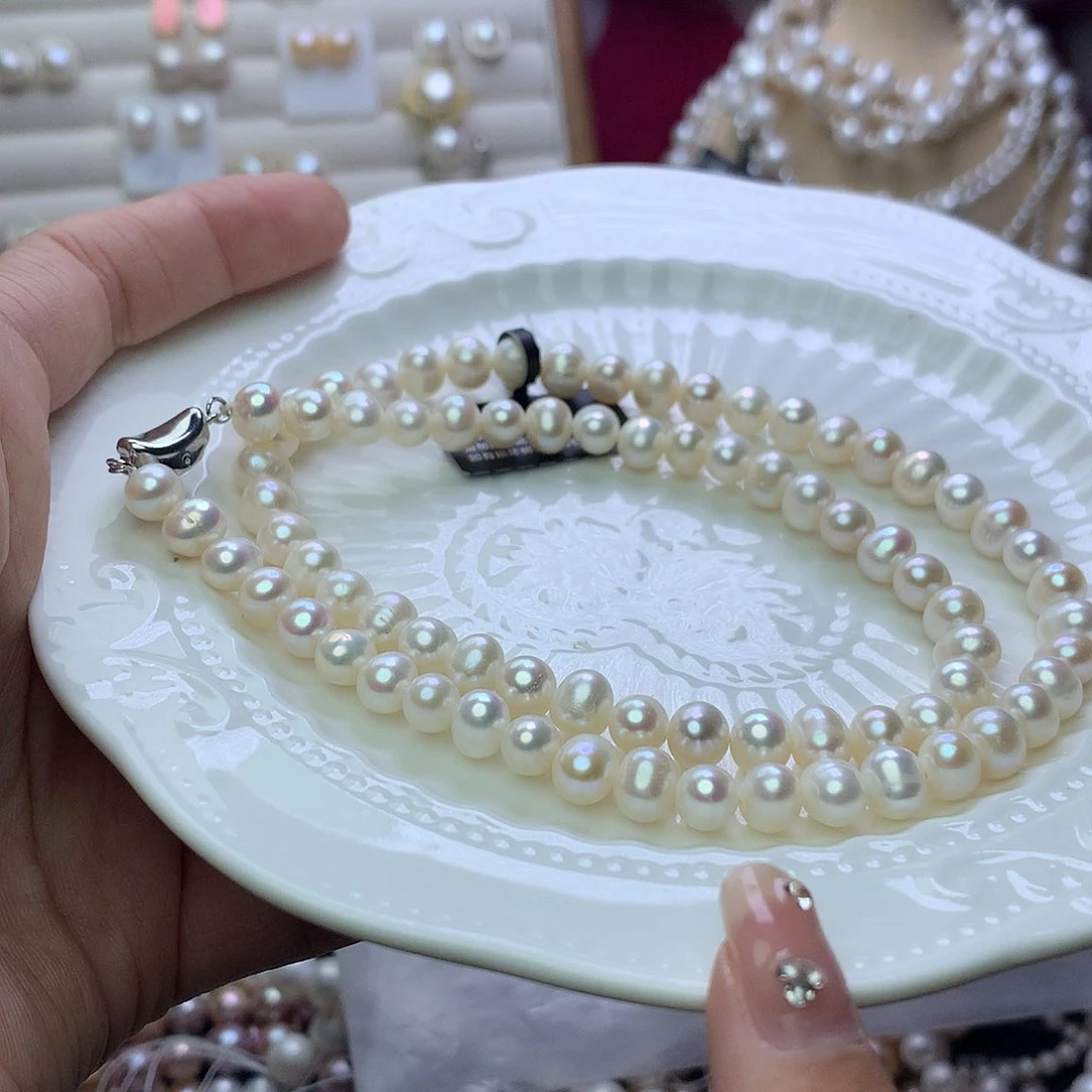 未镶嵌6-7淡水珍珠t27项链