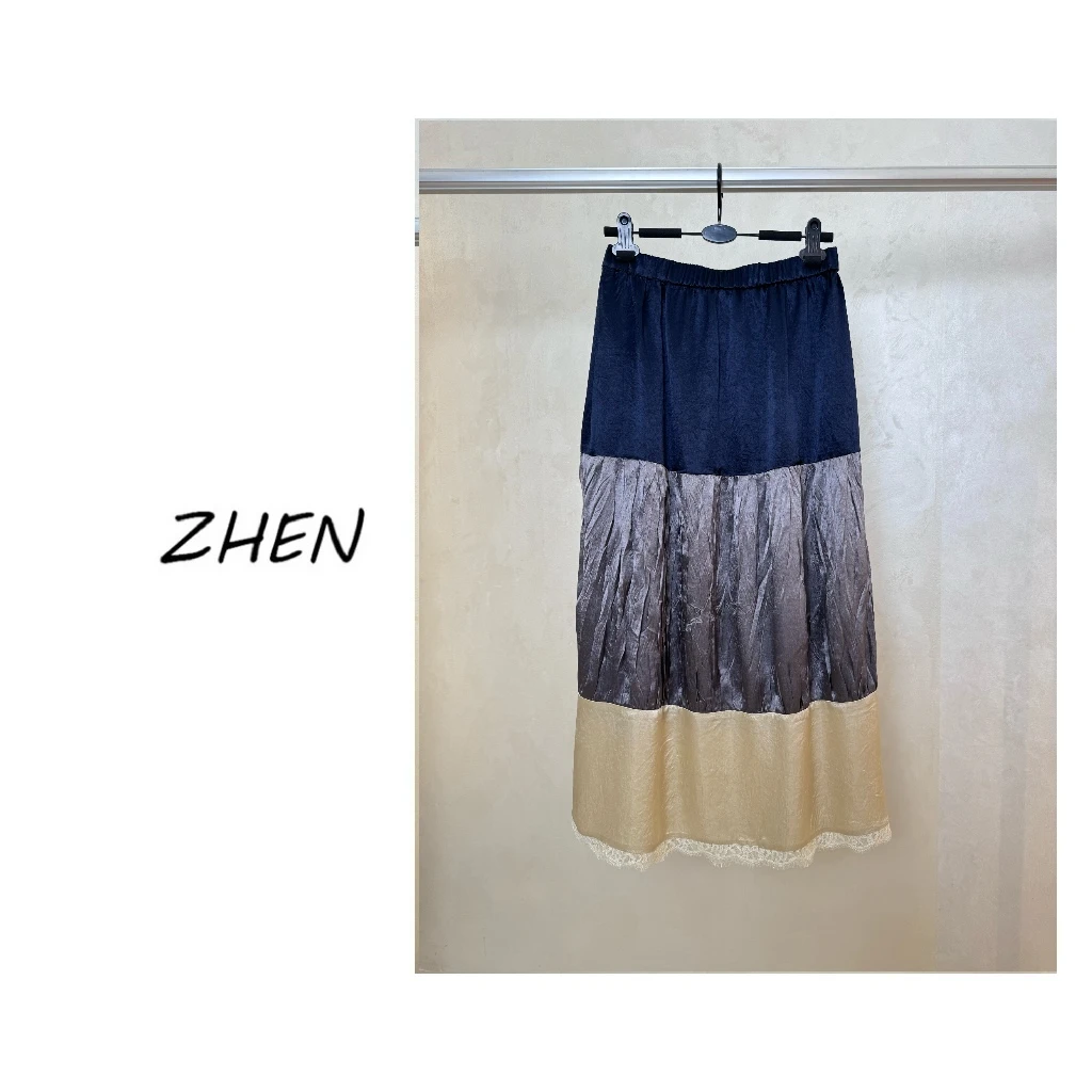 【ZHEN】25Y00167 2025新款半裙显瘦遮肉小众设计款