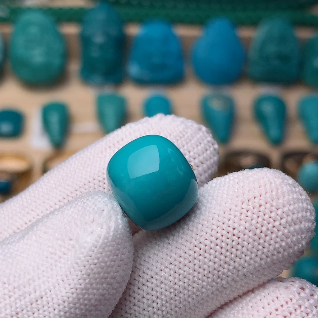 未镶嵌绿松石珠宝奇石13.5m m