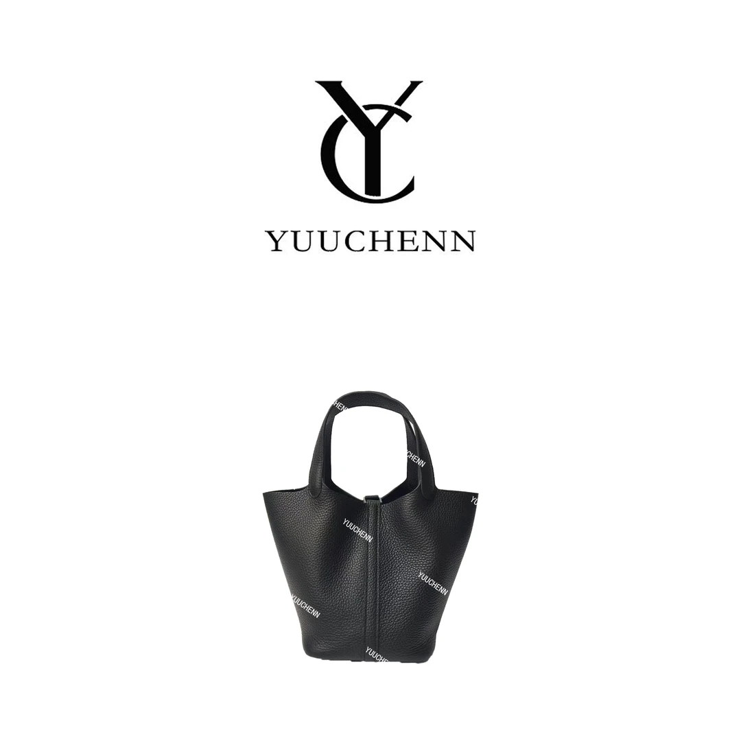 YUUCHENN/18cm黑武士菜篮-原创设计高定真皮包 HH5047