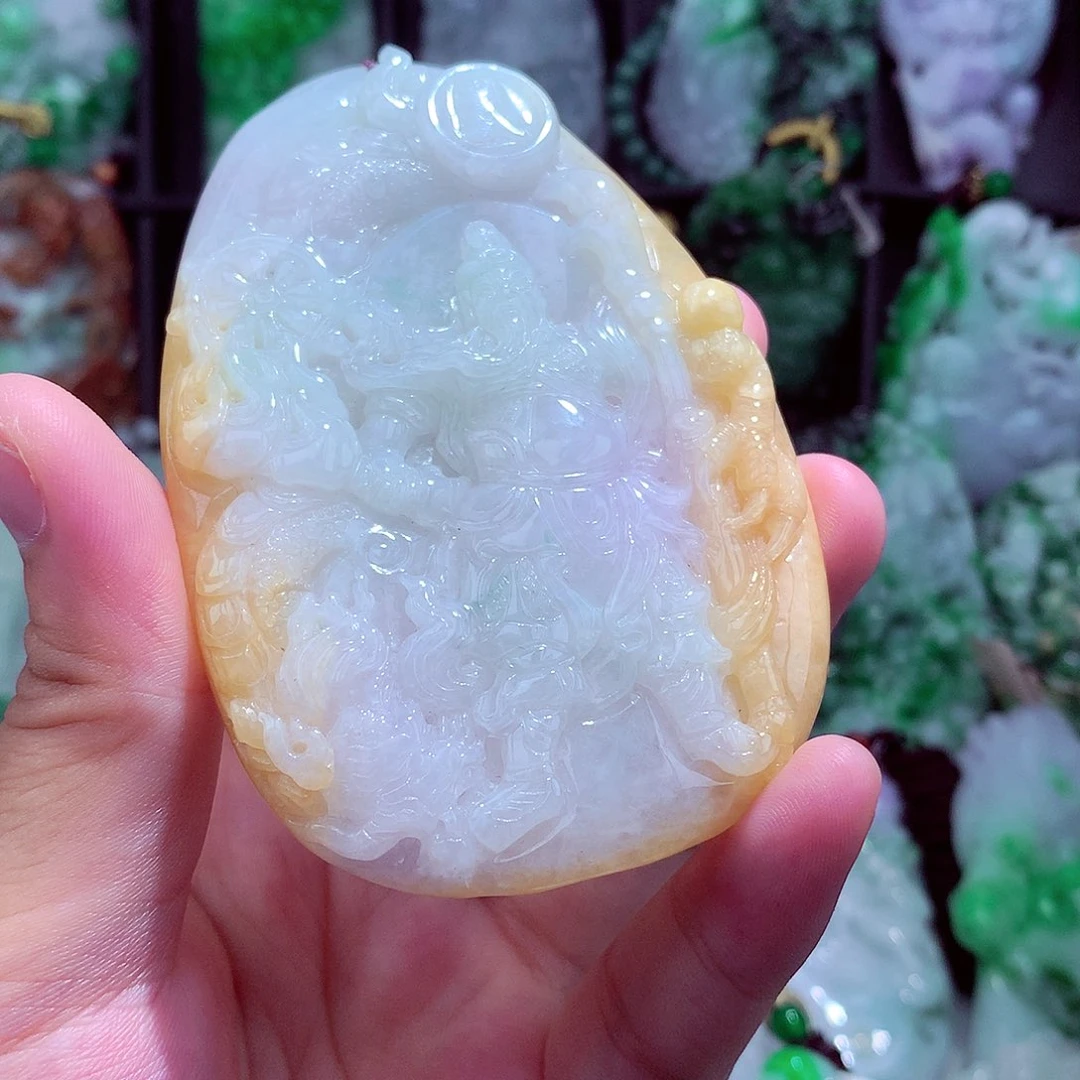 翡翠未镶嵌颈饰天然